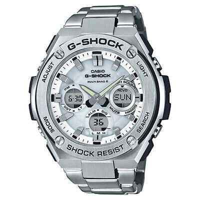 Pre-owned G-shock Casio  G-steel Gst-w110d-7ajf White Men's Watch In Box