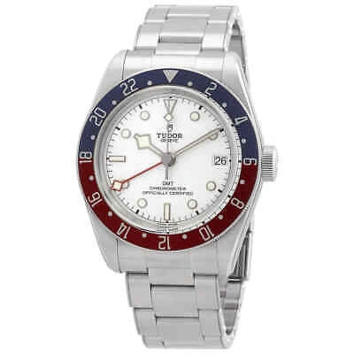 Pre-owned Tudor Black Bay Pepsi Gmt Automatic Chronometer Opaline Dial Men's Watch