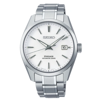 Pre-owned Seiko Presage Sharp Edged 3 Days Movement Mechanical Watch Sarx115 Usus