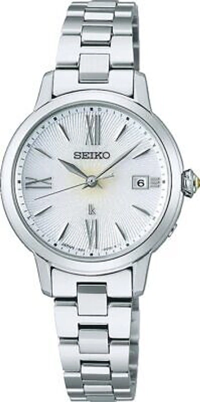 Pre-owned Seiko Lukia Grow Ssvw205 Elegant Solor Radio Women's Watch Stainless Steel