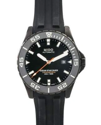 Pre-owned Mido Ocean Star Diver 600 Black Dial Rubber Men's Watch M026.608.37.051.00