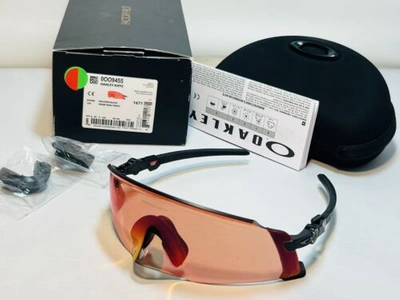 Pre-owned Oakley Kato Sunglasses Polished Black Frame W/ Prizm Trail Torch Lens Shield