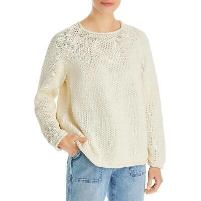 Pre-owned Lafayette 148 York Womens Knit Boatneck Pullover Sweater Bhfo 5015 In Cloud