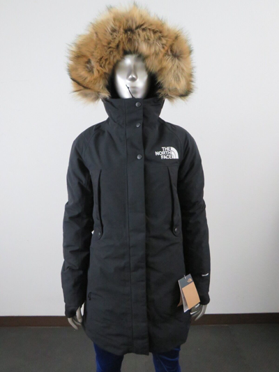 Pre-owned The North Face Womens  Outer Boroughs 550-down Warm Parka Jacket - Black In Tnf Black / Tnf White Logo