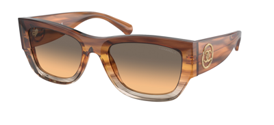Pre-owned Chanel Brand 2024 Prada Women Sunglasses Pr A18s 18q-4i2 Authentic Italy Frame Case In Brown / Orange