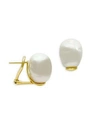 Majorica 14MM WHITE BAROQUE PEARL STUD EARRINGS,425107980411