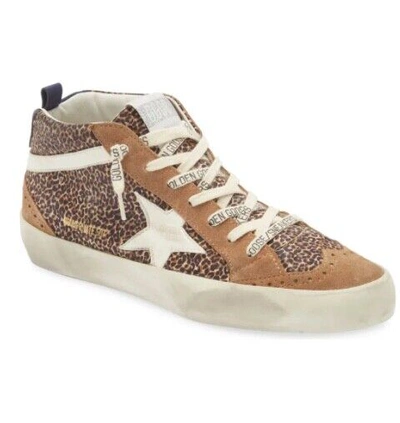 Pre-owned Golden Goose Mid Star Leopard Printed Classic Sneaker 3587 - Retail $680 In Assorted