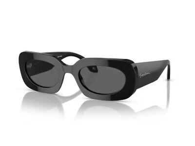 Pre-owned Giorgio Armani Sunglasses Ar8182 5875b1 Black Dark Gray Woman