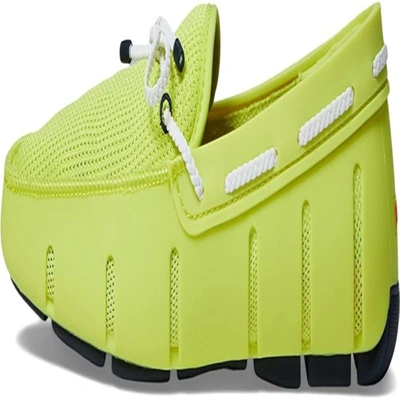 Pre-owned Swims Mens Loafers, Men Casual Braided Lace Shoes For Summer, Lightweight... In Citron