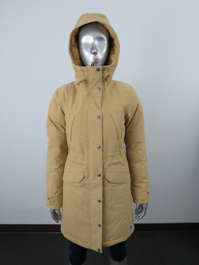 Pre-owned The North Face Womens  Tnf Snow Down Hooded Parka Warm Winter Jacket - Tan In Brown