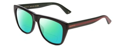 Pre-owned Gucci Gg0926s Mens Polarized Bi-focal Sunglasses Black Red Green 57mm 41 Options In Green Mirror