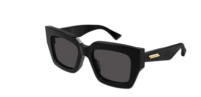 Pre-owned Bottega Veneta Bv1212s 001 Black/grey Square Women's Sunglasses In Gray