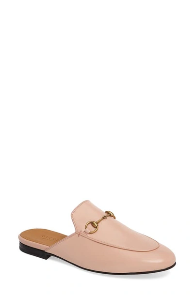 Gucci 10mm Princetown Leather Mules In Light Pink