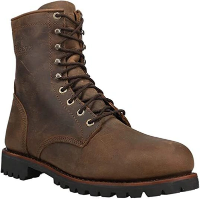 Pre-owned Chippewa Men's Nc2086 Classic 2.0 8" Plain Steel-toe Work Boots, Brown, Us 10.5d