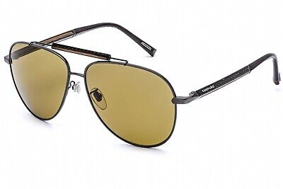 Pre-owned Chopard Schc94 568p Sunglasses Ruthenium Carbon Frame Brown Polarized Lens 60mm