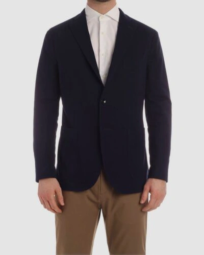 Pre-owned Boglioli $1325  Men's Us 42r/eu 52r Blue Pure Cotton Sport Coat Jacket Blazer