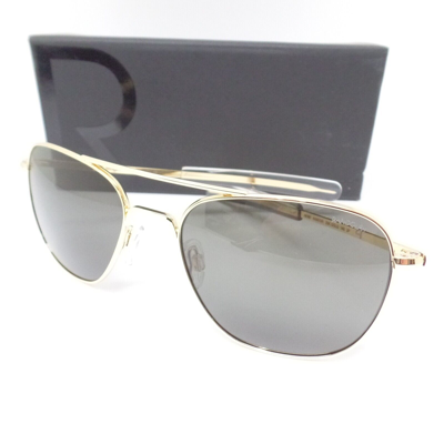 Pre-owned Randolph Engineering Randolph Aviator Military Special Ed. Af287 Gold American Grey Polarized In Gray