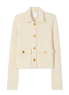 St John Tailored Tweed Jacket With Detail Buttons In Ecru/vanilla