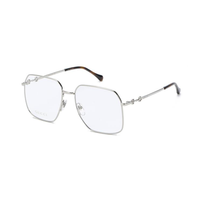 Gucci 古驰男女同款金属款大框时尚光学眼镜镜架gg0952o In Metallic