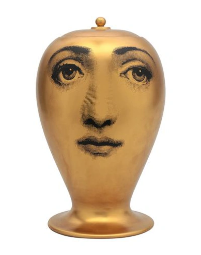 Fornasetti Buongiorno/buonanotte Vase Gold Size - Ceramic