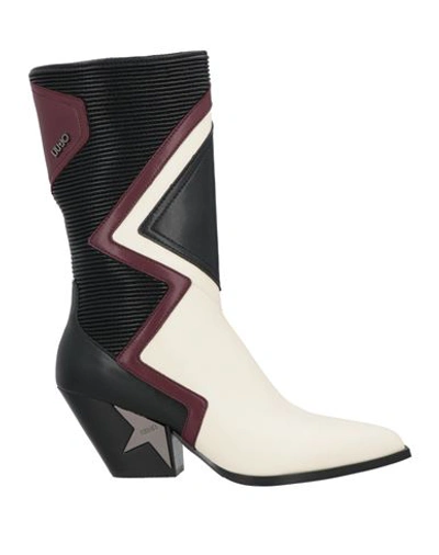 Liu •jo Woman Ankle Boots Black Size 8 Leather