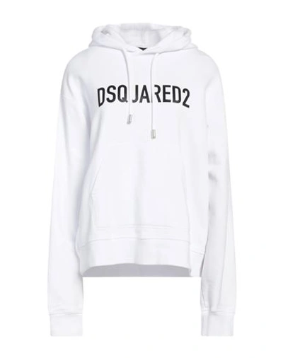 Dsquared2 Woman Sweatshirt White Size S Cotton, Elastane