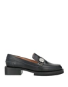 Ganni Woman Loafers Black Size 9 Soft Leather In Black