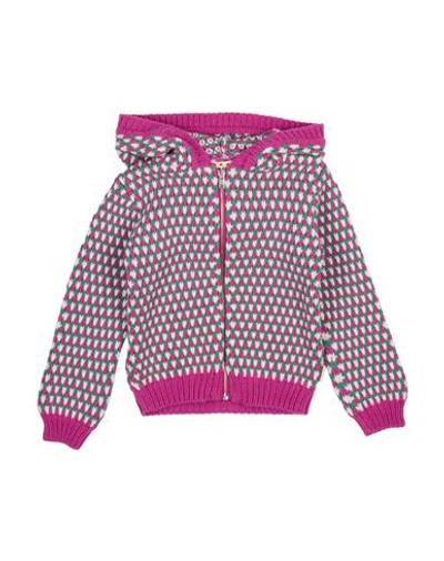 Marni Babies'  Toddler Girl Cardigan Mauve Size 6 Acrylic, Wool In Purple
