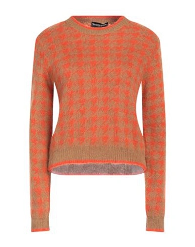 Vanessa Scott Woman Sweater Orange Size S/m Acrylic, Polyamide, Wool, Mohair Wool