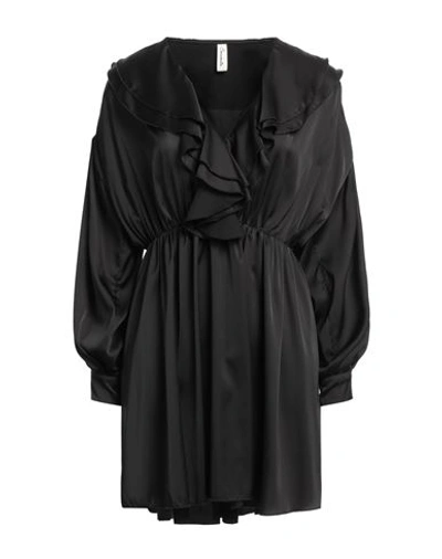 Souvenir Woman Mini Dress Black Size M Polyester, Elastic Fibres