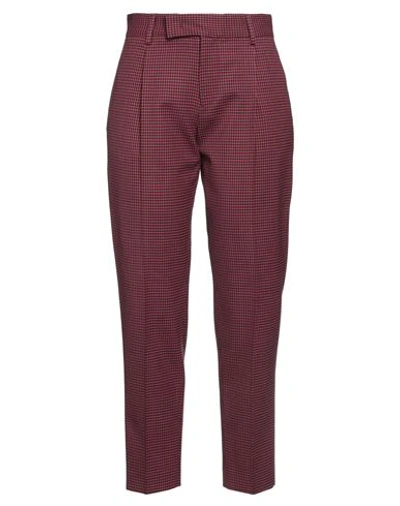 Pt Torino Woman Pants Garnet Size 8 Virgin Wool, Elastane In Red
