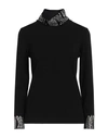 Ermanno Firenze Woman T-shirt Black Size 10 Rayon, Elastane