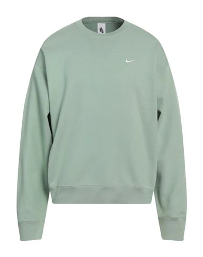 Nike Man Sweatshirt Sage Green Size Xs Cotton, Polyester