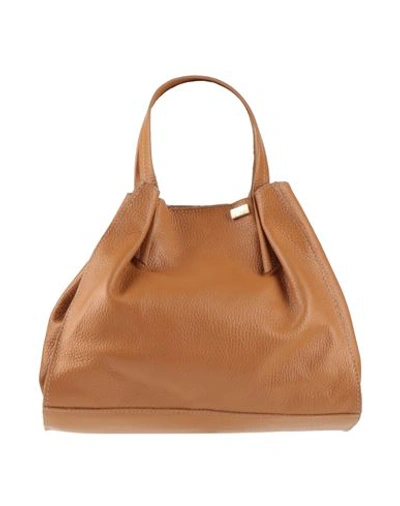 Tsd12 Woman Handbag Camel Size - Soft Leather In Beige