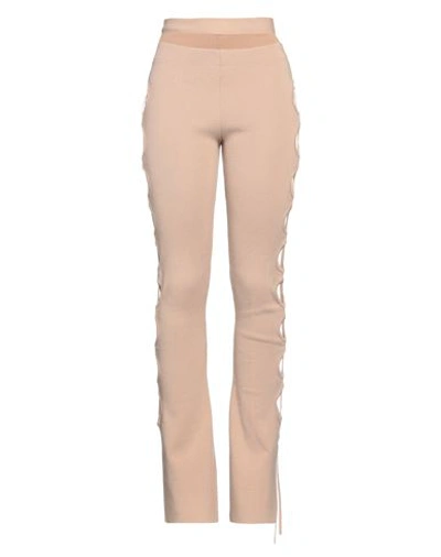 Andreädamo Andreādamo Woman Pants Sand Size M Viscose, Polyester, Polyamide, Elastane In Beige