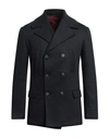 Squad² Man Coat Midnight Blue Size 34 Polyester, Polyacrylic In Black