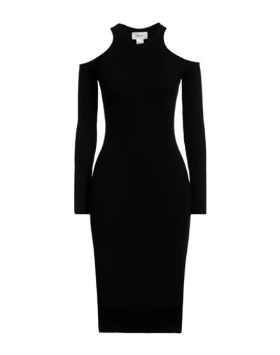 Vicolo Woman Midi Dress Black Size Onesize Viscose, Polyester In Black