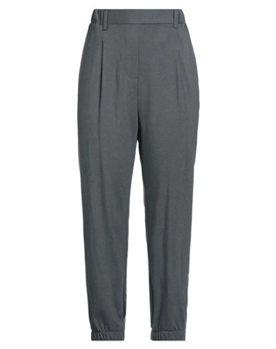 Soallure Woman Pants Grey Size 8 Viscose, Polyester, Elastane