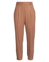 Soallure Woman Pants Camel Size 4 Viscose, Polyester, Elastane In Beige