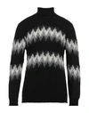 Officina 36 Man Turtleneck Black Size L Acrylic, Polyamide, Wool, Mohair Wool