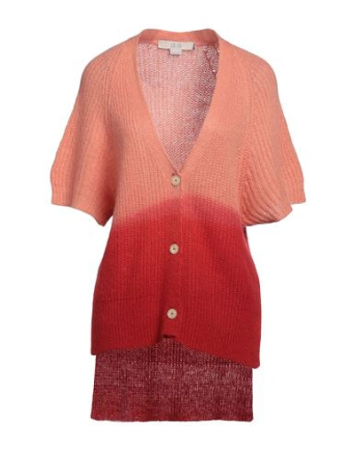 19.70 Nineteen Seventy Woman Cardigan Salmon Pink Size L Polyamide, Mohair Wool, Wool