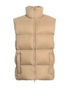 Msgm Man Down Jacket Camel Size 40 Polyamide In Beige