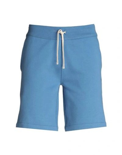 Polo Ralph Lauren Man Shorts & Bermuda Shorts Light Blue Size M Cotton, Recycled Polyester