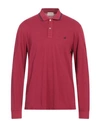 Brooksfield Man Polo Shirt Mauve Size 46 Cotton In Purple