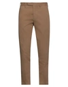 Devore Incipit Man Pants Camel Size 36 Cotton, Elastane In Beige