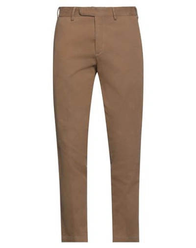 Devore Incipit Man Pants Camel Size 34 Cotton, Elastane In Beige