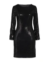 Vanessa Scott Woman Mini Dress Black Size M/l Nylon, Metallic Fiber, Elastane