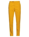 Drumohr Man Pants Yellow Size 40 Cotton