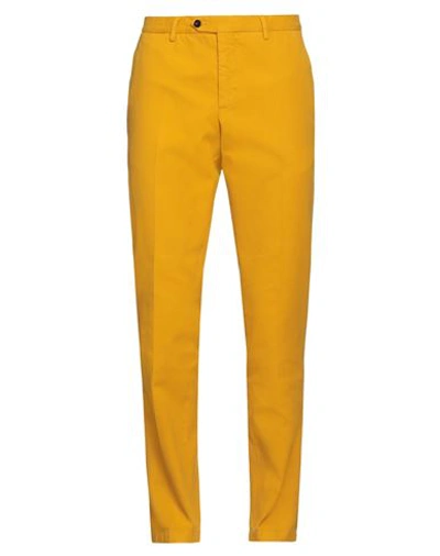 Drumohr Man Pants Yellow Size 40 Cotton