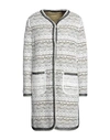 Ermanno Scervino Woman Coat White Size 6 Polyester, Polypropylene, Viscose In White